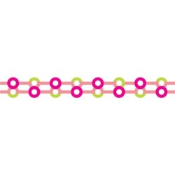 Lace Tape Mini Button Pink