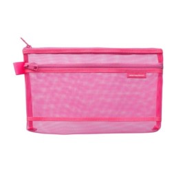 I203PK Mesh Pen Pouch Medium Pink
