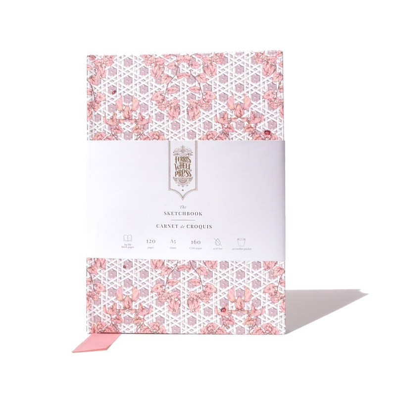 FW011PK A5 Sketchbook Pink Rattan