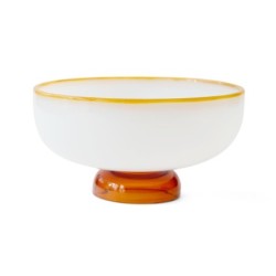 AM017WA Snow Bowl White with Amber Rim