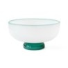 AM017WG Snow Bowl White with Green Rim