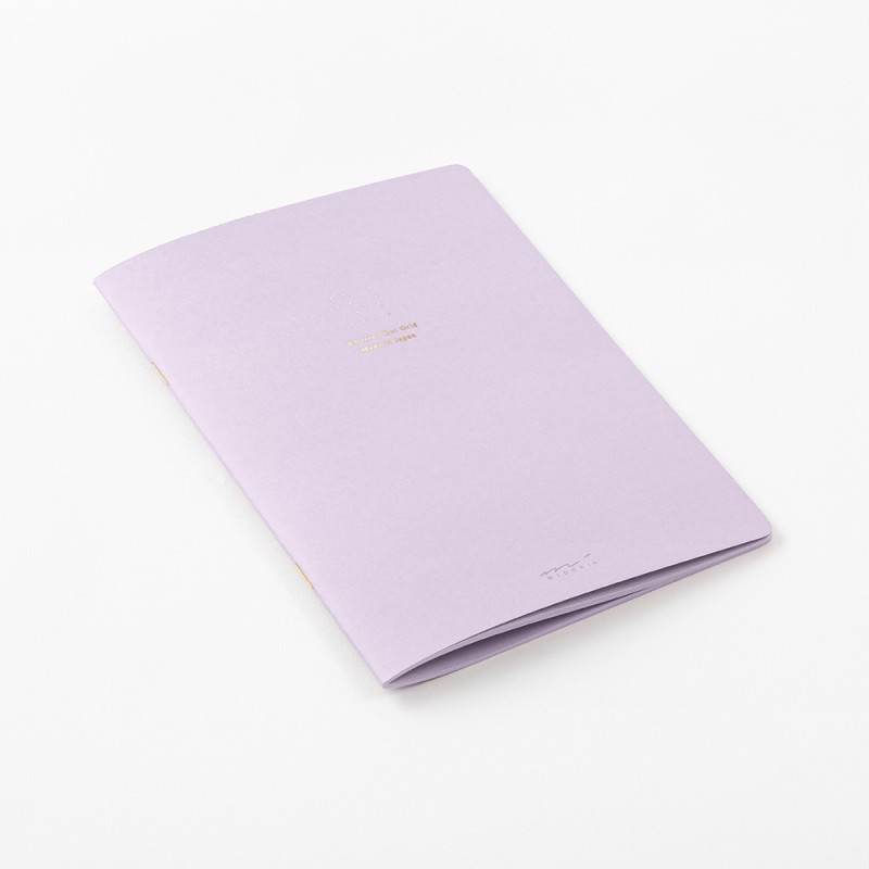 I245PR Colour Dot Grid A5 Notebook Purple