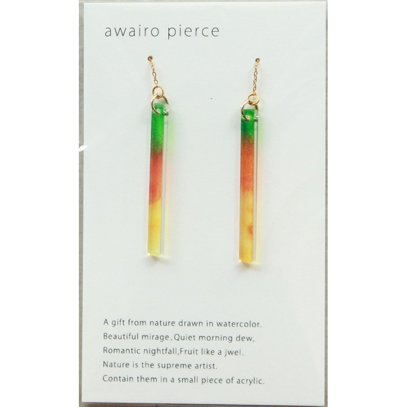 TU009GO Awairo Earrings Green/Orange