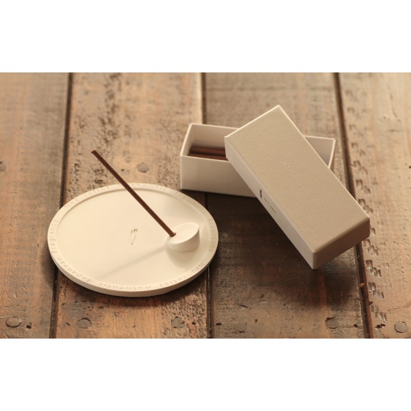 NR005RW Incense Stand Set Round White
