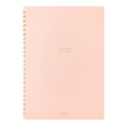 I257PK Colour Dot Grid A5 Ring Notebook Pink