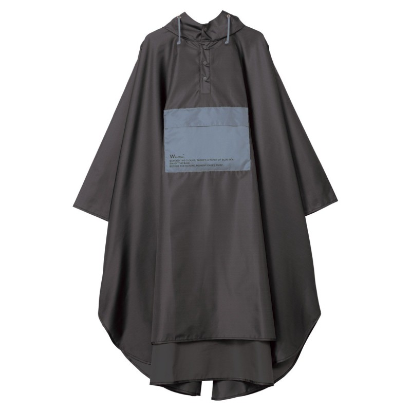 WPCR005-962CH Bi-colour Poncho Charcoal