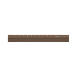 I107BR Aluminium Ruler Brown