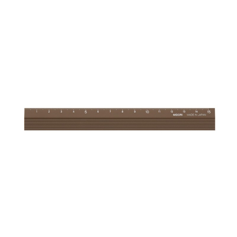 I107BR Aluminium Ruler Brown