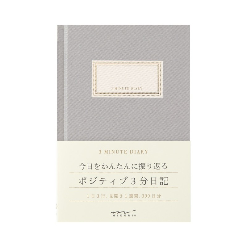 I268GY 3 Minute Diary Grey