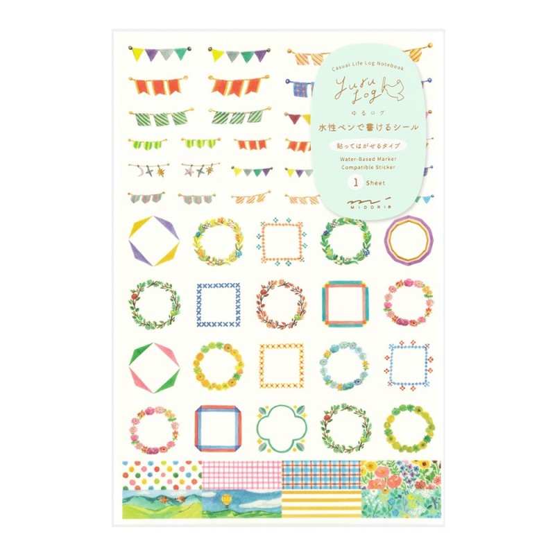 I274DC Yuru Log Sticker Sheet (1) Decoration