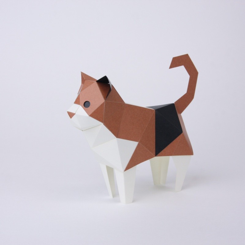BC001CC TINY Animals Calico Cat