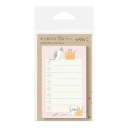 I283CP Sticky Note To-Do List Cat Pink