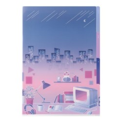 I280CP 3-Pocket Clear File City Pop