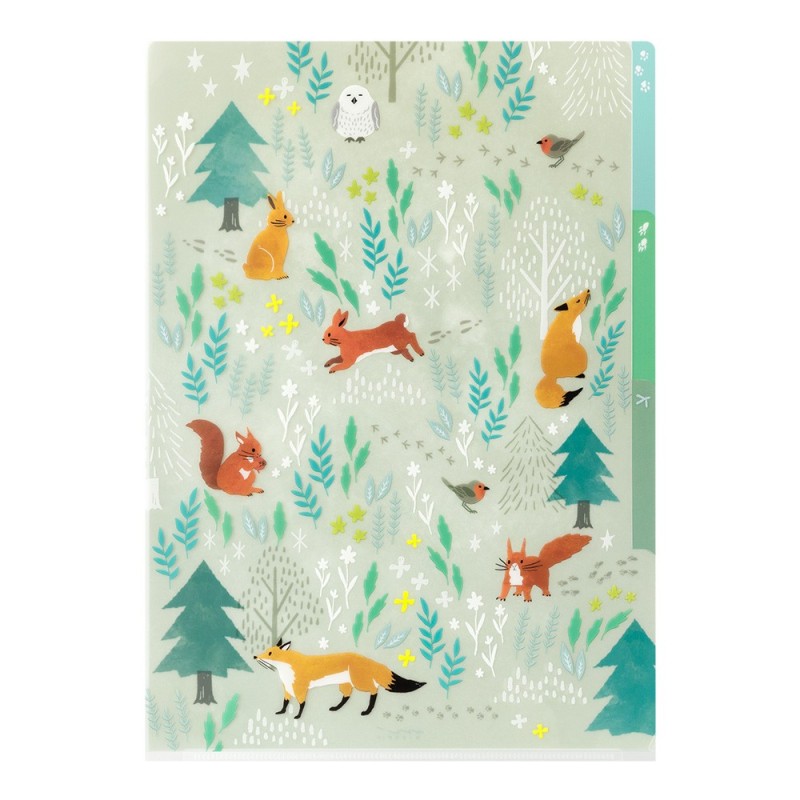 I280NA 3-Pocket Clear File Northern Animals