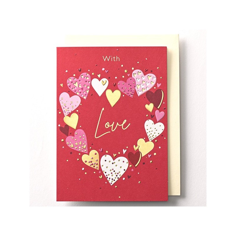EAGV4501 Red Love Card Hearts
