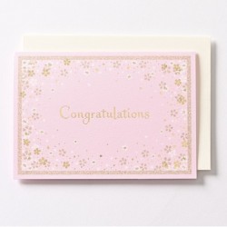 EAGC1103 Pink Congratulations Card Cherry Blossom