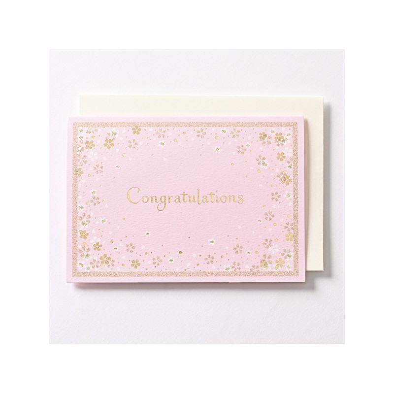 EAGC1103 Pink Congratulations Card Cherry Blossom