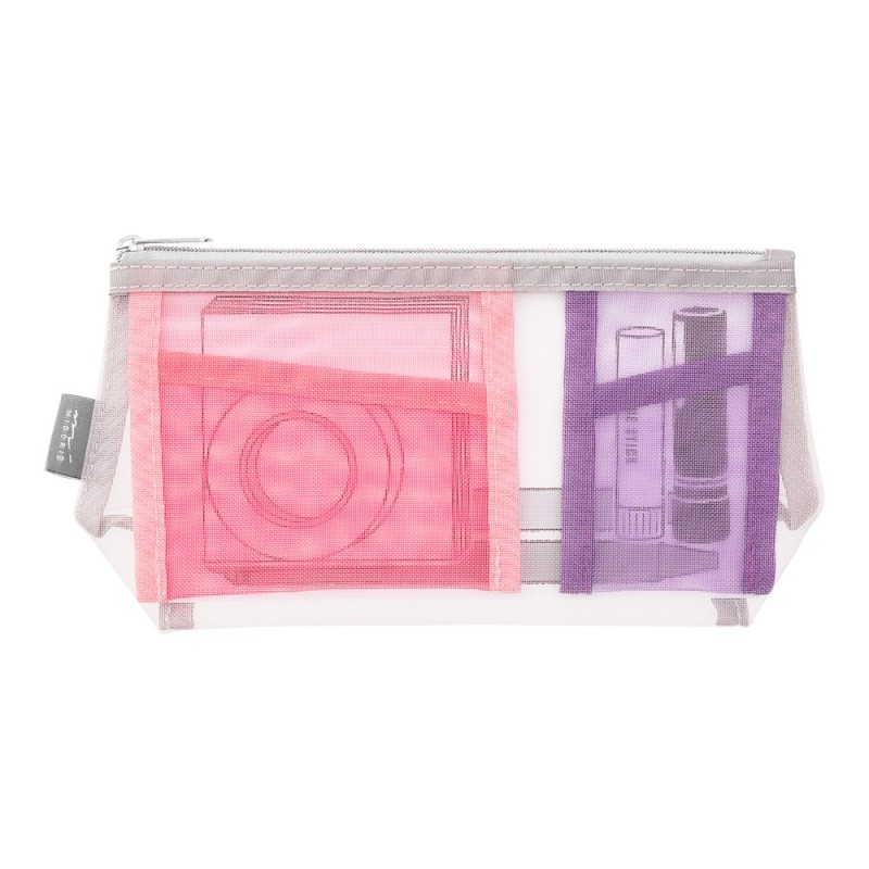 I240GP Pen & Tool Pouch Mesh Gusset Pink