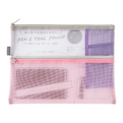 I240B5PK Pen & Tool Pouch Mesh B5 Pink