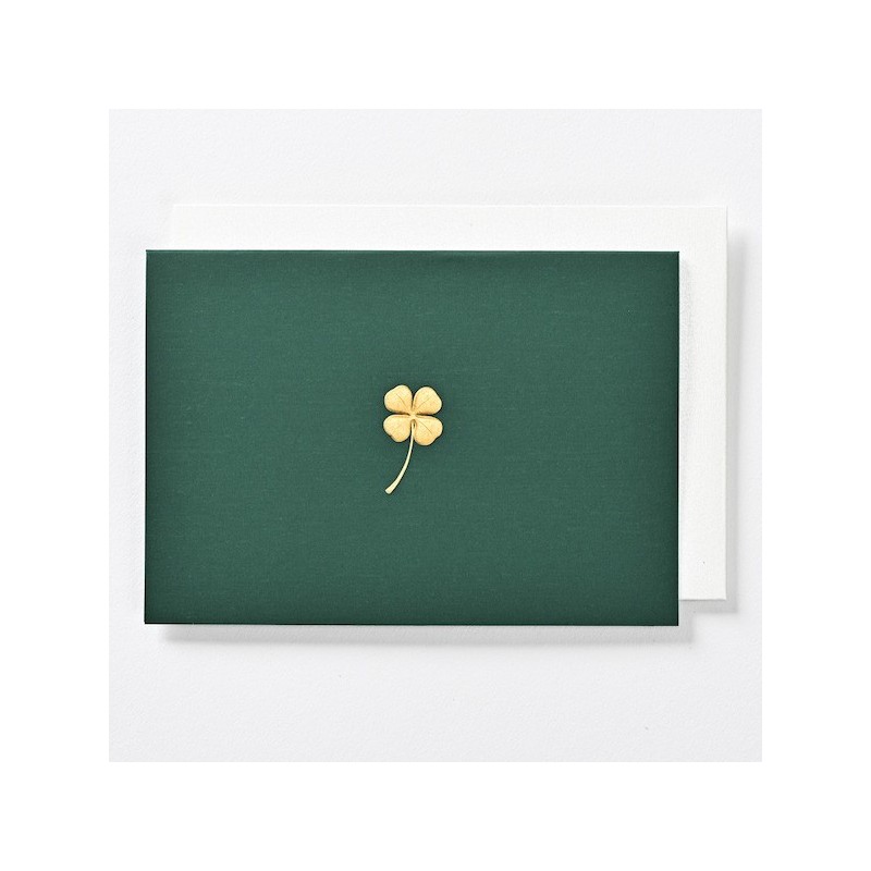 EAGN1849 Green Blank Card Clover