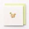 EAGN1780 White Mini Blank Card Squirrel