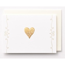 EAGN1903 White Mini Blank Card Heart