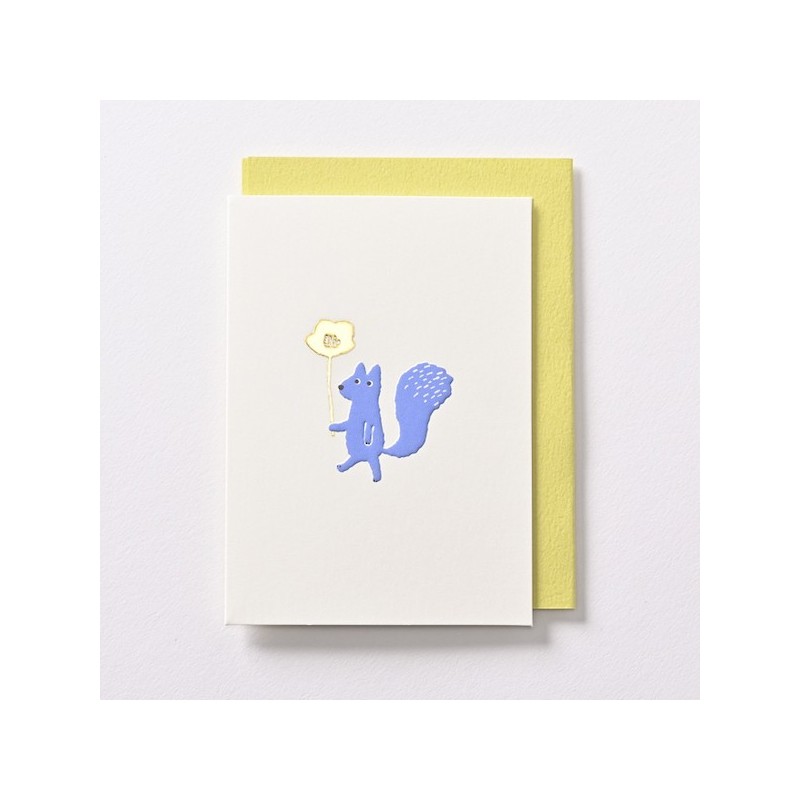 EAGN1916 Cream Mini Blank Card Squirrel