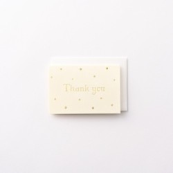 EAGT1365 Cream Mini Thank you Card Dots