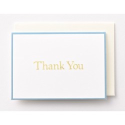 EAGT1376 Blue Mini Thank you Card White