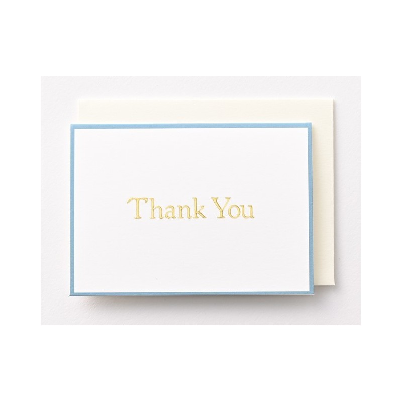 EAGT1376 Blue Mini Thank you Card White