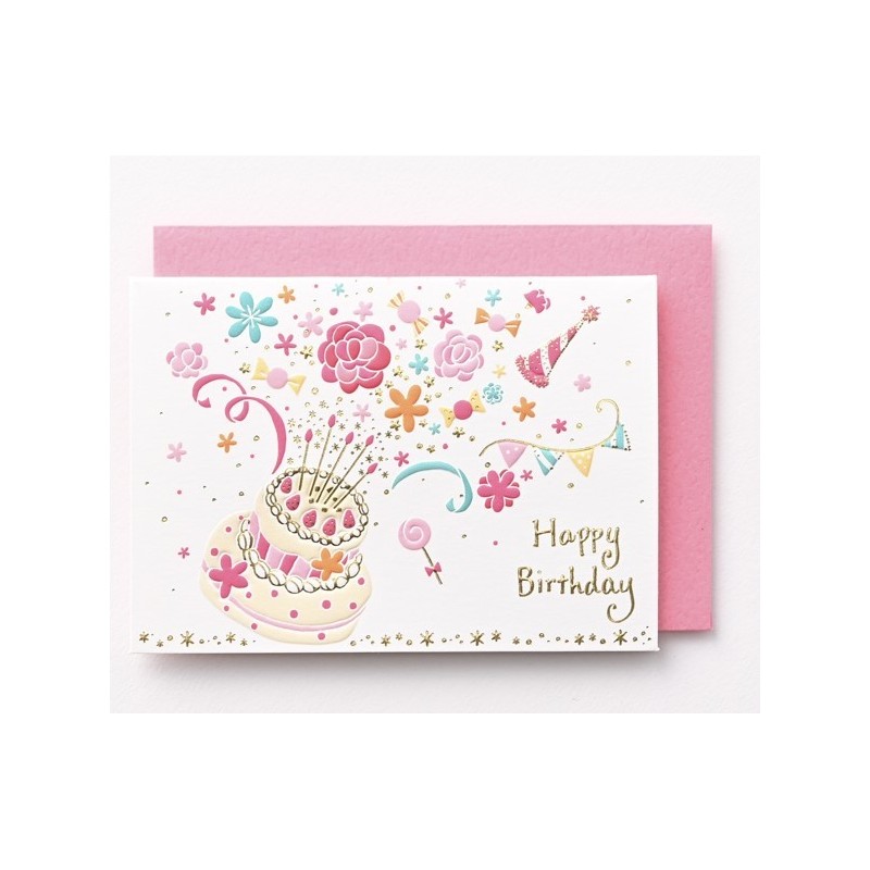 EAGB2089 Red Mini Birthday Card Cake