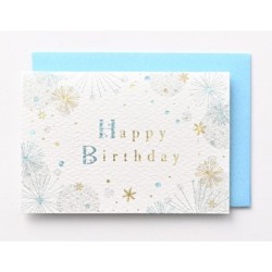 EAGB2067 Blue Mini Birthday Card Fireworks
