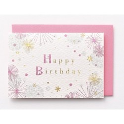 EAGB2068 Red Mini Birthday Card Fireworks