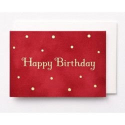 EAGB2073 Red Mini Birthday Card Dots