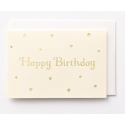 EAGB2074 White Mini Birthday Card Dots