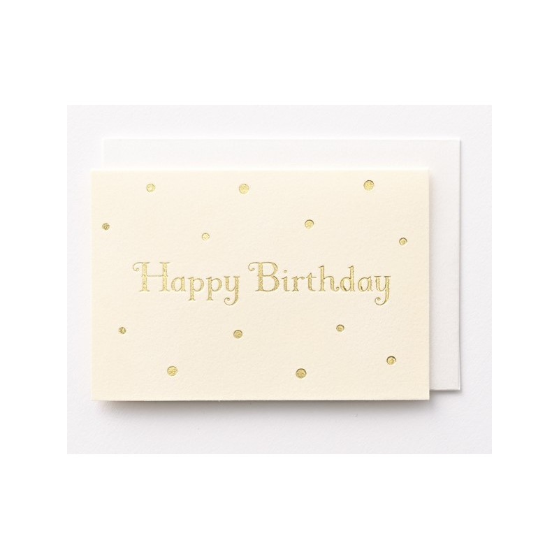 EAGB2074 White Mini Birthday Card Dots