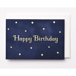 EAGB2075 Blue Mini Birthday Card Dots