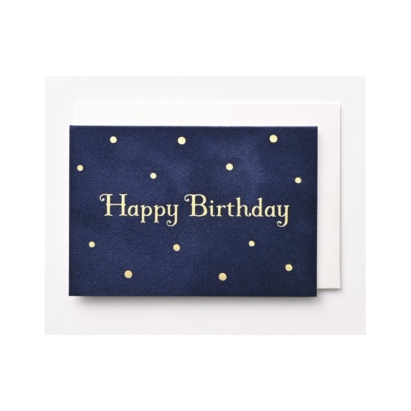 EAGB2075 Blue Mini Birthday Card Dots
