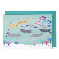 EAGB1922 Green Birthday Card Ocean