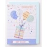 EAGB2055 Blue Birthday Card Balloons