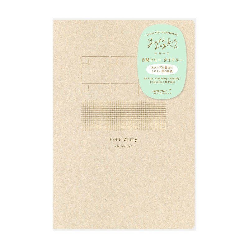 I271FD Yuru Log Notebook Free Diary 12 Months