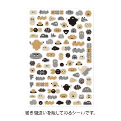 I274MM Yuru Log Sticker Sheet (1) Mini Monster