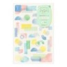 I275WM Yuru Log Sticker Sheets (2) Watercolour Motif