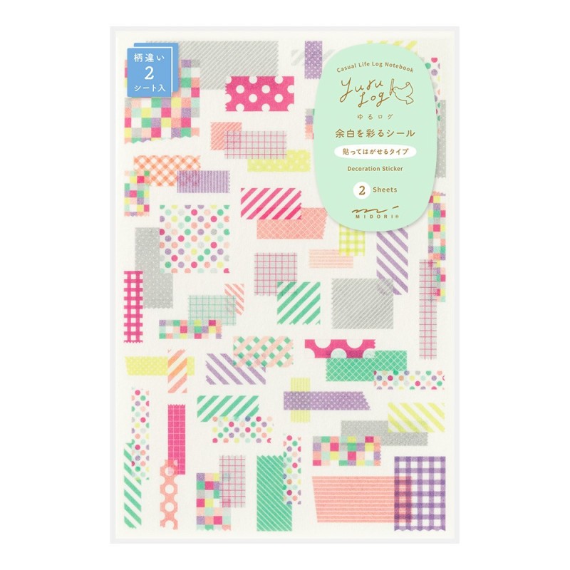 I275TP Yuru Log Sticker Sheets (2) Collage Tape