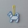 TU011DG Reflector Charm Dog Blue