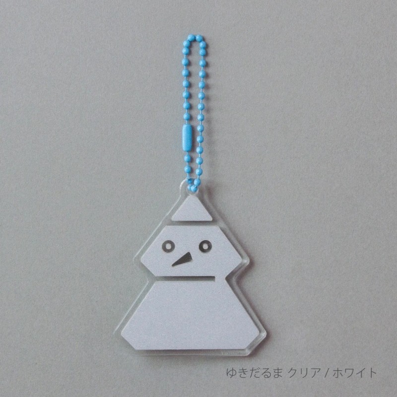 TU011SM Reflector Charm Snowman Clear