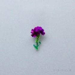 TU012PRC Pixel Flower Badge Purple Carnation