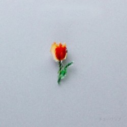 TU012TU Pixel Flower Badge Tulip