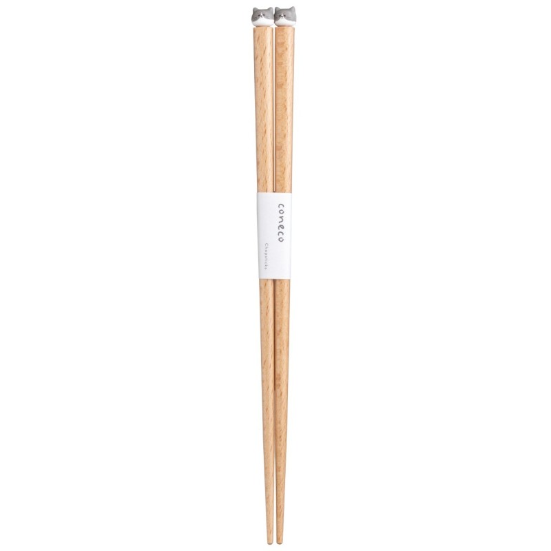 GR009GW Cat Chopsticks Grey/White