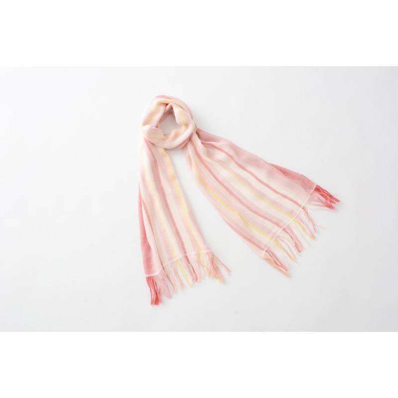 OR002PK Striped Scarf Pink